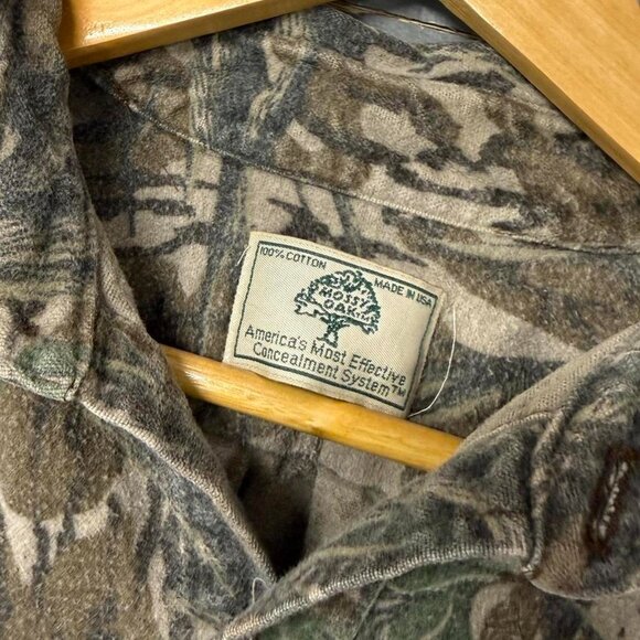 Vintage Mossy Oak Companions Foliage Camo Flannel Button Up Shirt XL - Picture 3 of 6